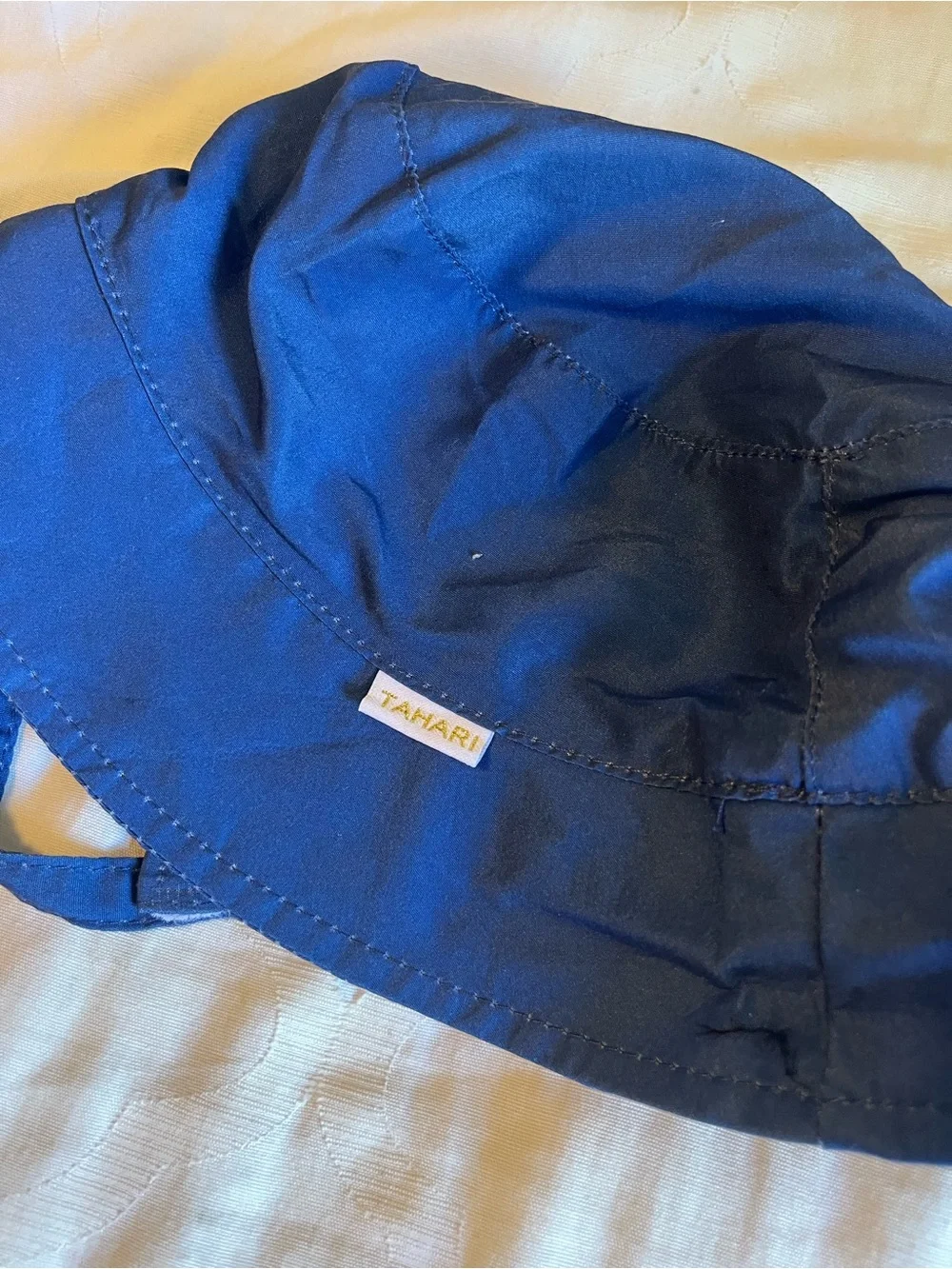 Tahari Kids Blue Bucket Hat with Chin Strap